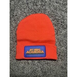 My Hero Academia Red Beanie Anime Cuffed Hat CultureFly Knit Cosplay One Size